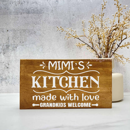 Mimi's kitchen, kitchen wood sign, kitchen decor, home decor