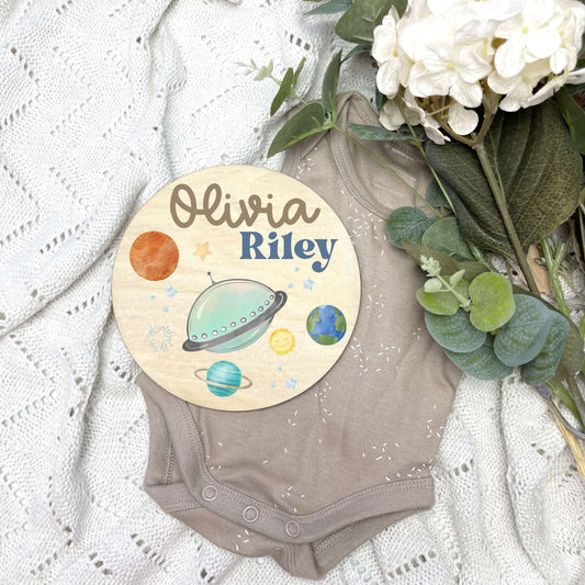 Baby name sign, child name sign, Space Nursery Theme, Planets Nursery