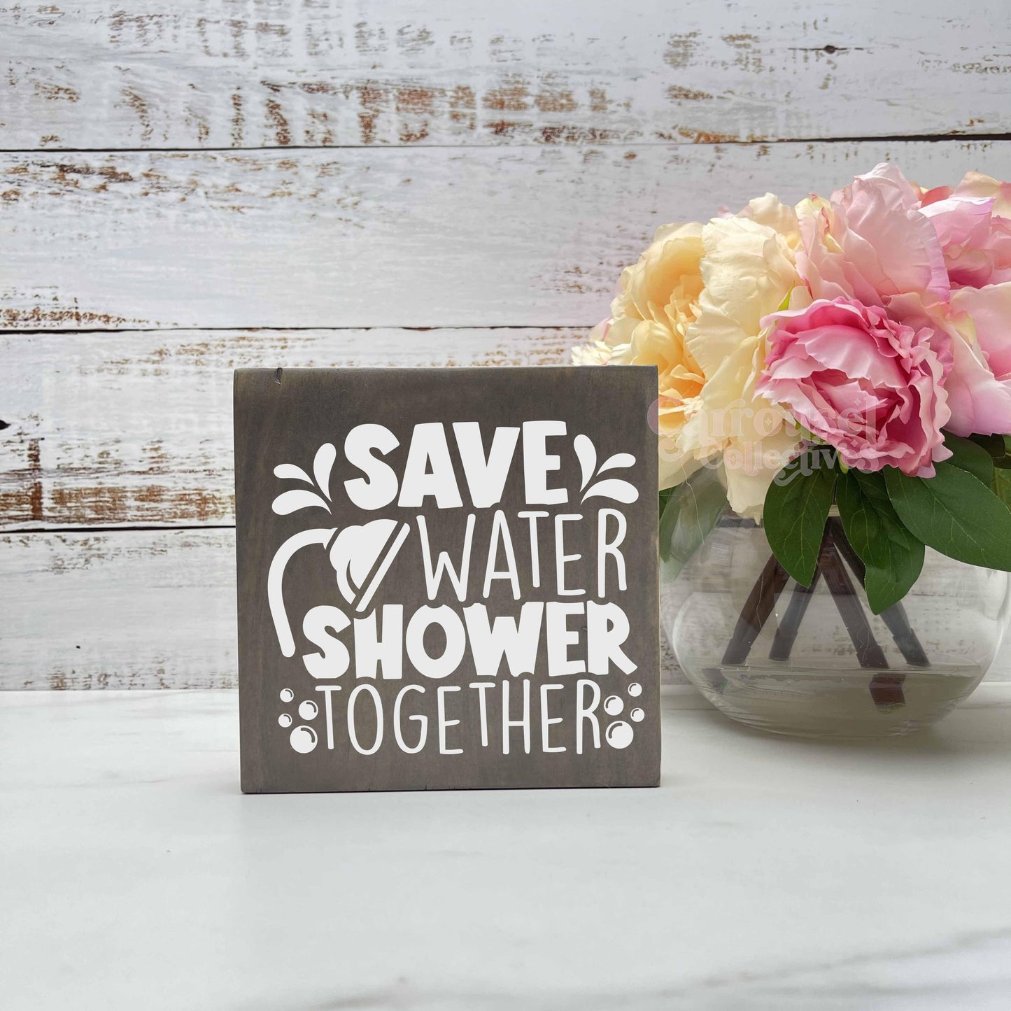 Save water shower together, Bathroom Wood Sign, Bathroom Decor, Home Decor