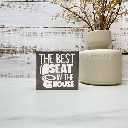 the best seat in the house, Bathroom Wood Sign, Bathroom Decor, Home Decor