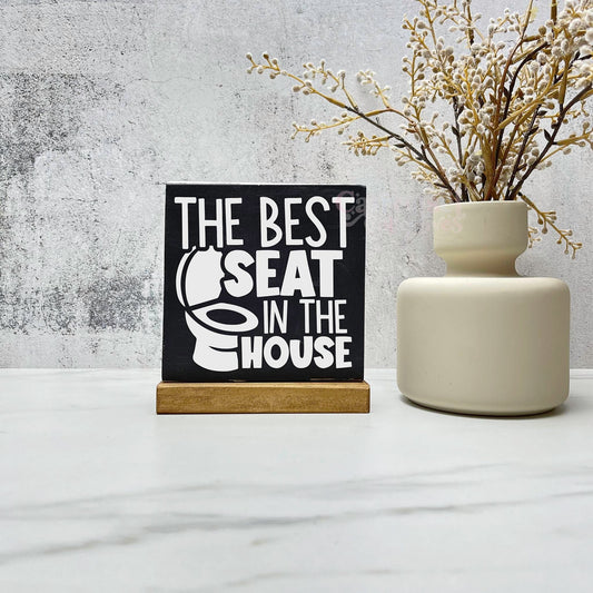 The best seat in the house wood sign, bathroom wood sign, bathroom decor