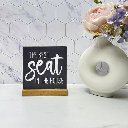 The best seat in the house wood sign, bathroom wood sign, bathroom decor