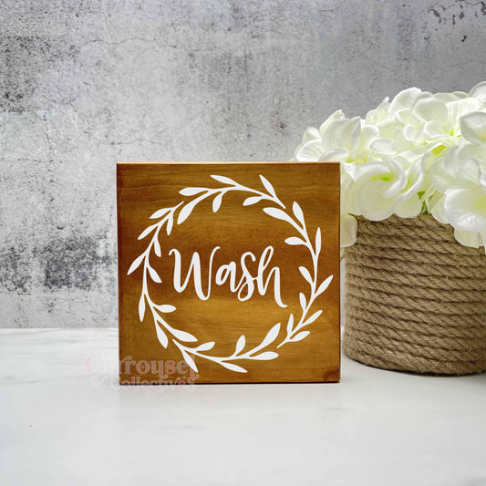 Wash Wreath, laundry wood sign, laundry decor, home decor
